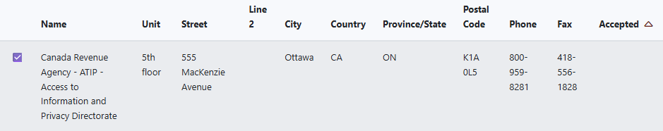 Screenshot of Tracument application showing Custom Authorizations