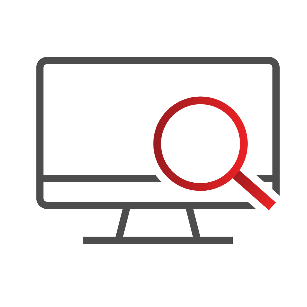 Illustration of a search on a desktop computer